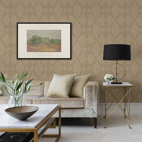 2908-25330 Intrinsic Light Brown Geometric Wood Wallpaper