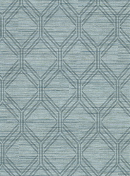 2910-2726 Vaughan Teal Geometric Wallpaper