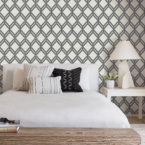 2910-2731 Vaughan Grey Geometric Wallpaper