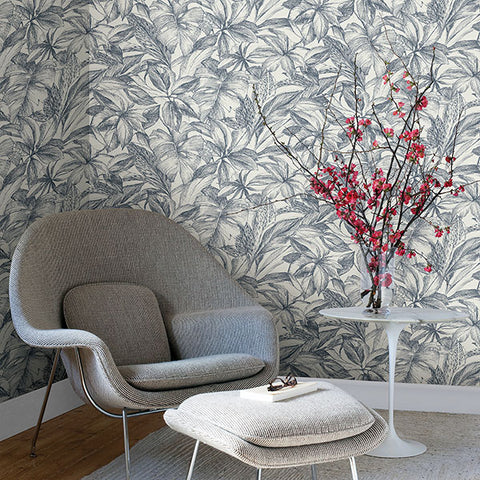 2910-2741 Simone Denim Tropical Wallpaper