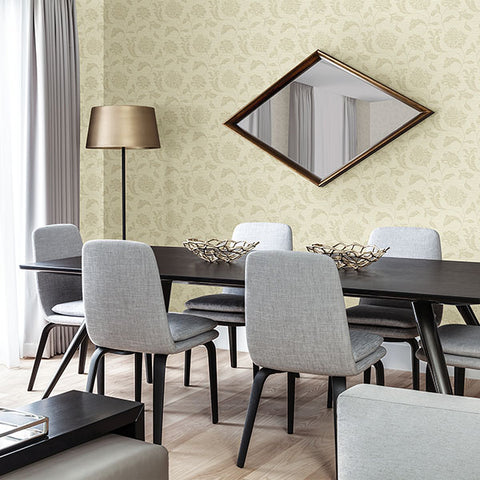 2910-2753 Holiday Beige Jacobean Wallpaper