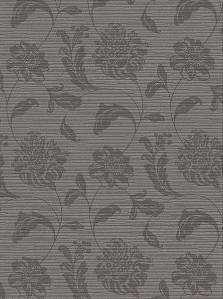 2910-2754 Holiday Charcoal Jacobean Wallpaper