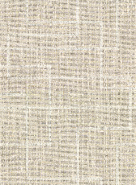 2921-50505 Clarendon Wheat Geometric Faux Grasscloth Wallpaper