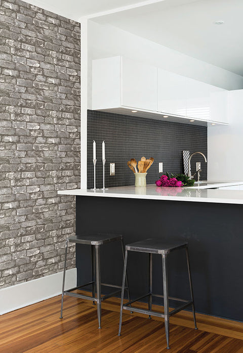 2922-21259 Debs Dove Exposed Brick Wallpaper