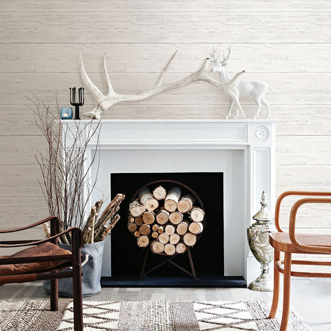 2922-22307 Colleen White Washed Boards Wallpaper