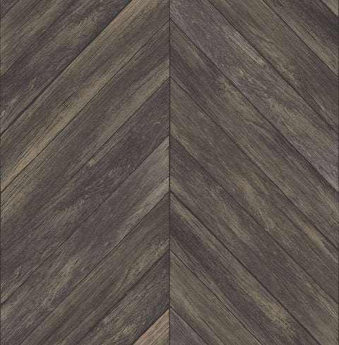 2922-24008 Jed Dark Brown Parquet Wallpaper
