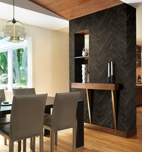 2922-24008 Jed Dark Brown Parquet Wallpaper