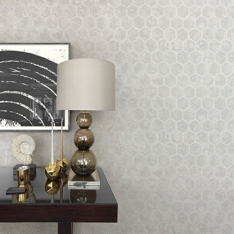 2927-00406 Starling Silver Honeycomb Wallpaper
