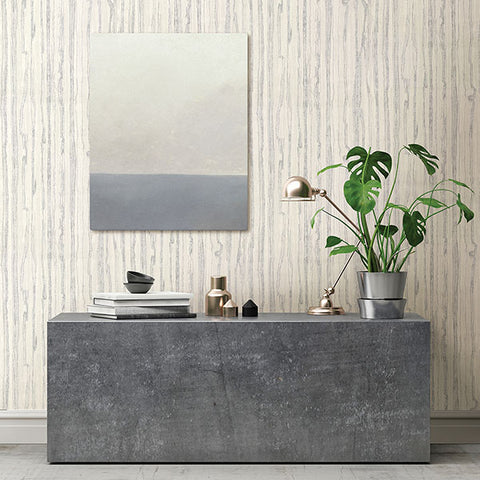 2927-10104 Nova Platinum Faux Wood Wallpaper