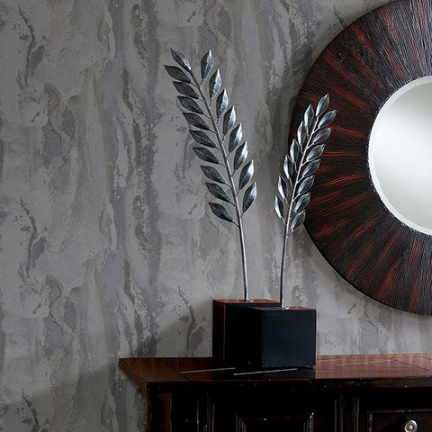 2927-10406 Vapor Silver Stone Wallpaper