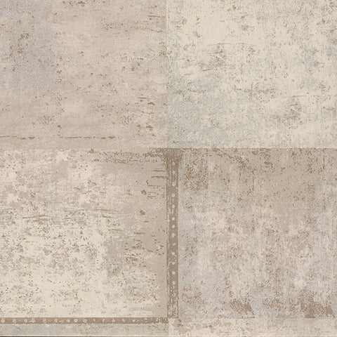 2927-10901 Vela Taupe Distressed Geometric Wallpaper