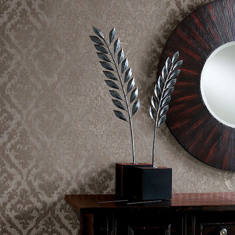 2927-20102 Lyra Bronze Damask Wallpaper