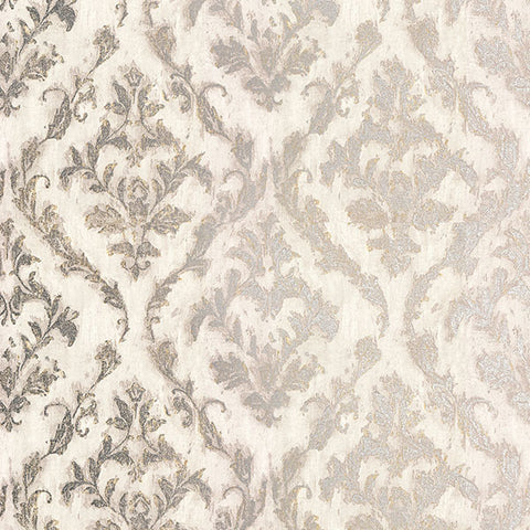 2927-20106 Lyra Light Grey Damask Wallpaper