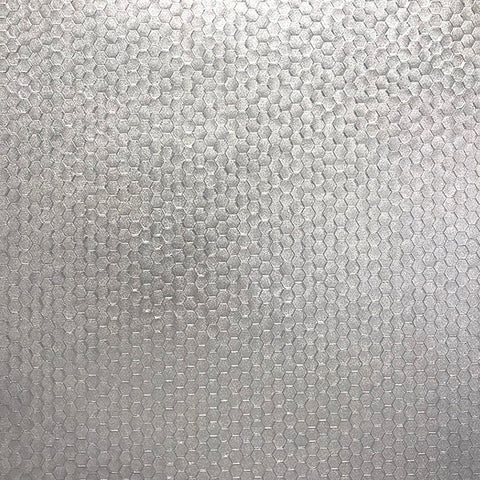 2927-42485 Carbon Silver Honeycomb Geometric Wallpaper