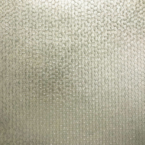 2927-42486 Carbon Platinum Honeycomb Geometric Wallpaper