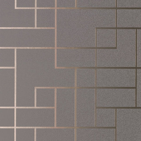 2927-42492 Mason Dark Grey Geometric Wallpaper