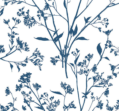 2927-80702 Southport Indigo Delicate Branches Wallpaper