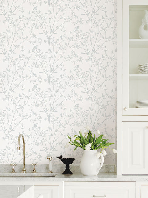 2927-80708 Southport Light Grey Delicate Branches Wallpaper