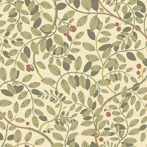 2932-65107 Kirke Green Leafy Vines Wallpaper