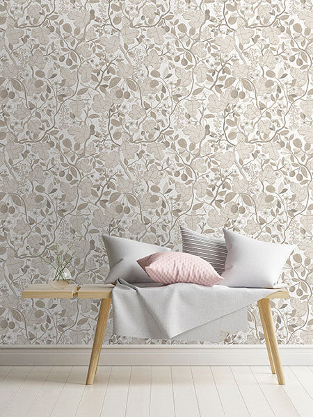 2932-65120 Ewald Beige Garden Vines Wallpaper