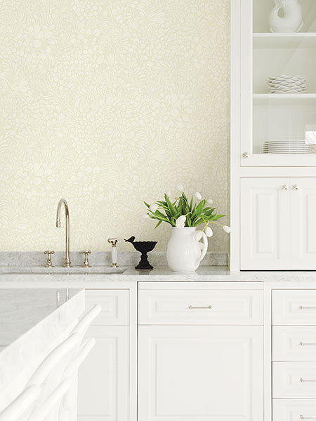 2932-65126 Siv Light Green Botanical Wallpaper