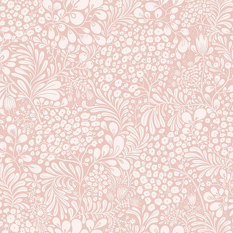 2932-65134 Siv Pink Botanical Wallpaper