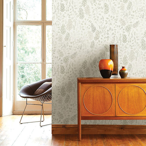 2948-27011 Isha Beige Leaf Wallpaper