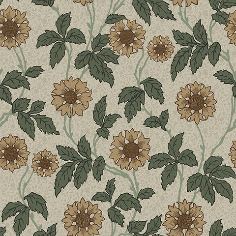 2948-28021 Leilani Beige Floral Wallpaper