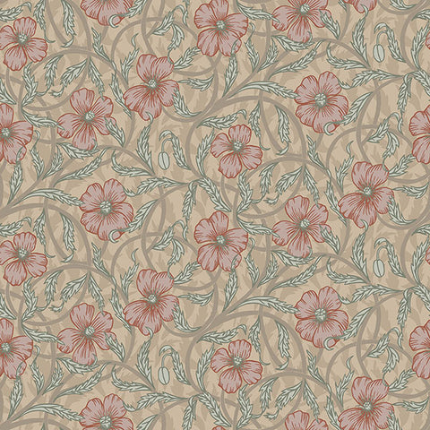 2948-28026 Imogen Light Brown Floral Wallpaper