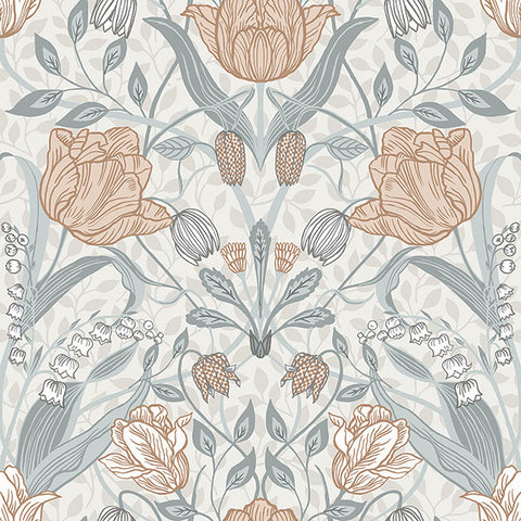2948-33005 Tulipa Off-White Floral Wallpaper