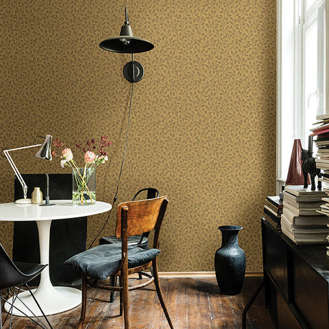 2948-33017 Posey Mustard Vines Wallpaper