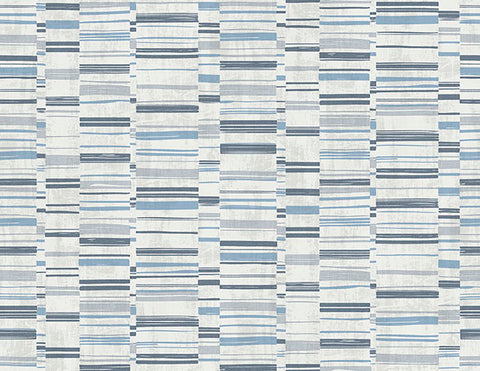 2949-60802 Fresnaye Blue Linen Stripe Wallpaper