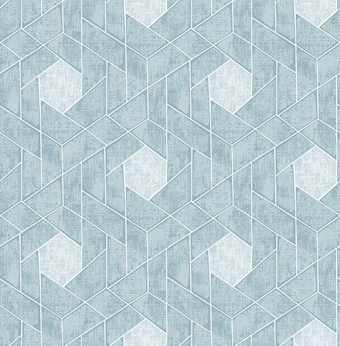 2964-25904 Granada Aqua Geometric Wallpaper