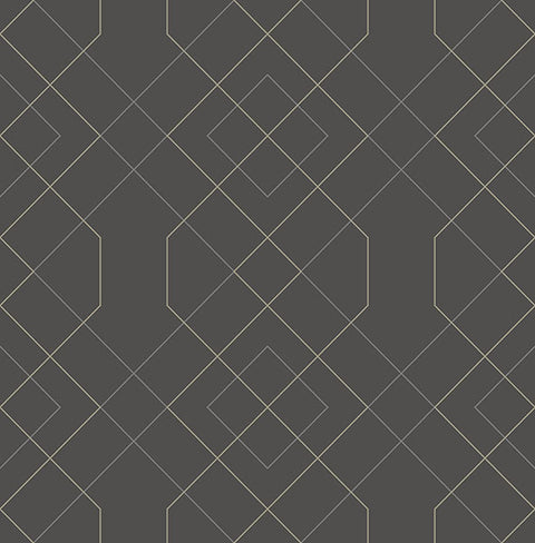 2964-25912 Ballard Grey Geometric Wallpaper