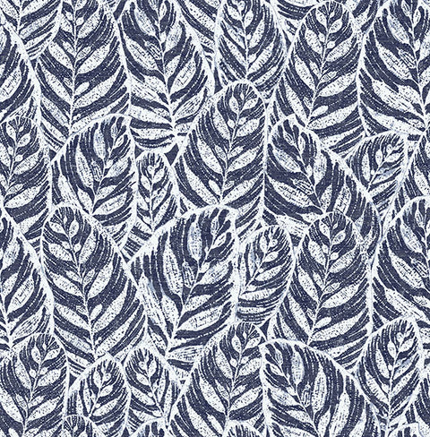2964-25921 Del Mar Indigo Botanical Wallpaper