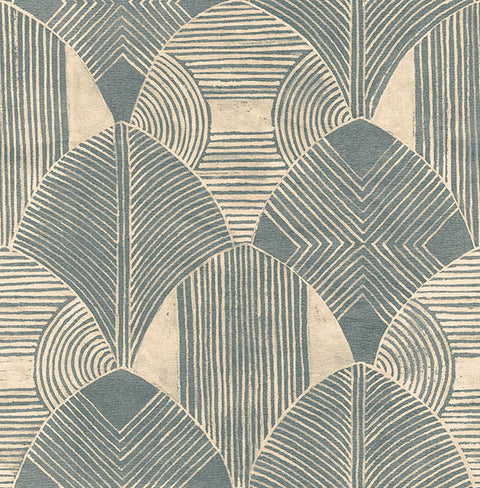 2964-25931 Westport Teal Geometric Wallpaper