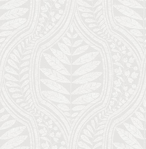 2964-25948 Juno Light Grey Ogee Wallpaper