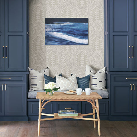 2964-25949 Juno Beige Ogee Wallpaper