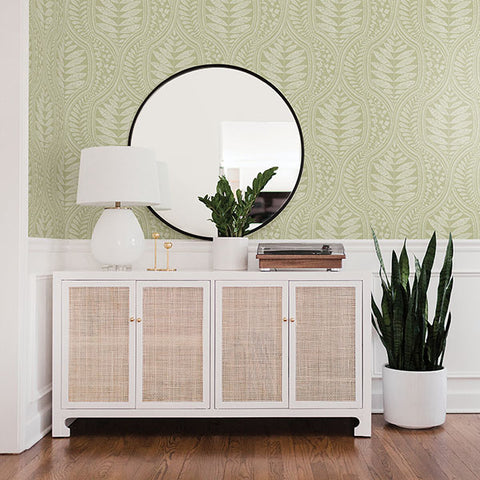 2964-25952 Juno Green Ogee Wallpaper