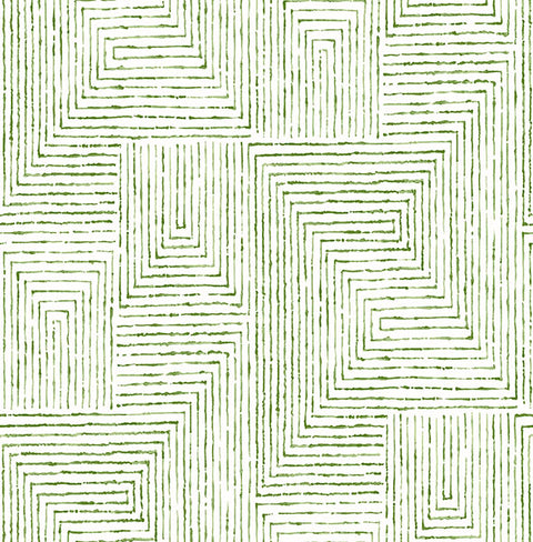 2964-25954 Merritt Green Geometric Wallpaper