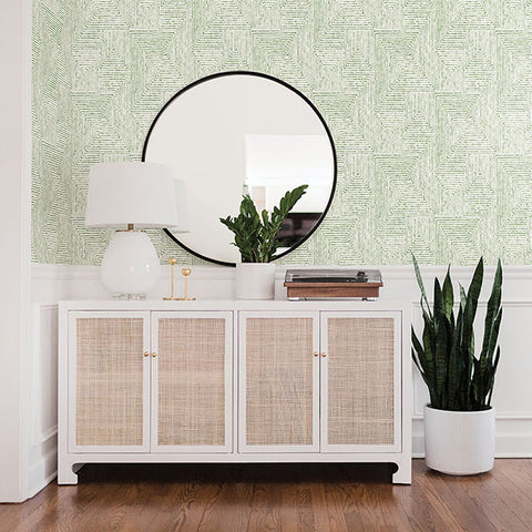2964-25954 Merritt Green Geometric Wallpaper