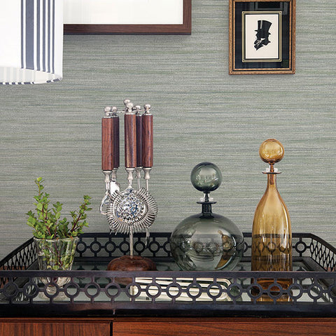2964-25964 Barnaby Sage Faux Grasscloth Wallpaper