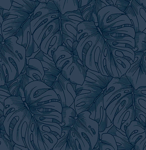 2964-87342 Balboa Indigo Botanical Wallpaper