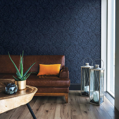 2964-87342 Balboa Indigo Botanical Wallpaper