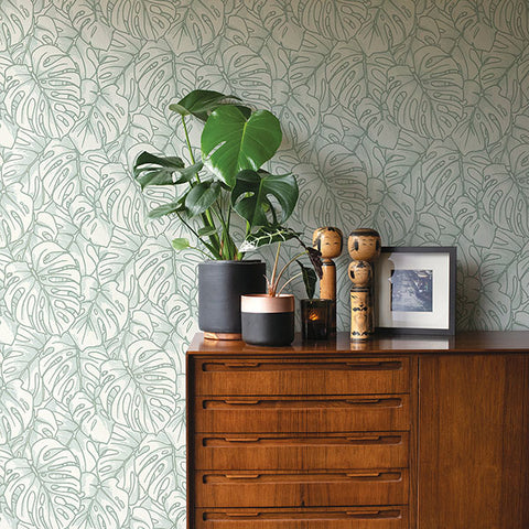2964-87343 Balboa Olive Botanical Wallpaper