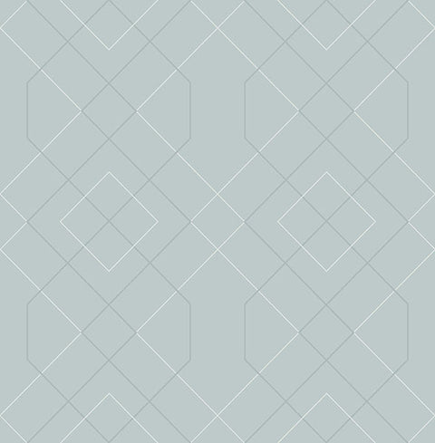 2964-87345 Ballard Light Blue Geometric Wallpaper