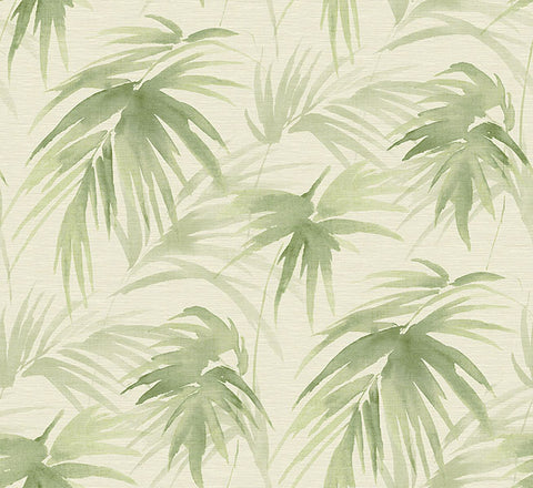 2964-87413 Darlana Green Grasscloth Wallpaper