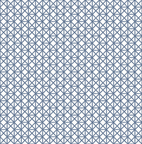 2969-26005 Lisbeth Blue Geometric Lattice Wallpaper