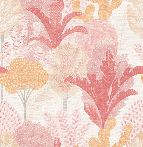 2969-26046 Ari Pink Desert Oasis Wallpaper