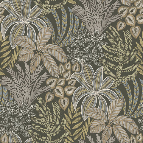2970-13903 Sumner Brown Woodland Botanical Wallpaper
